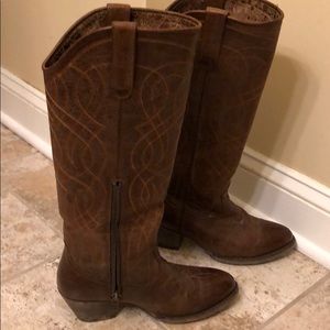 Knee high cowboy boots